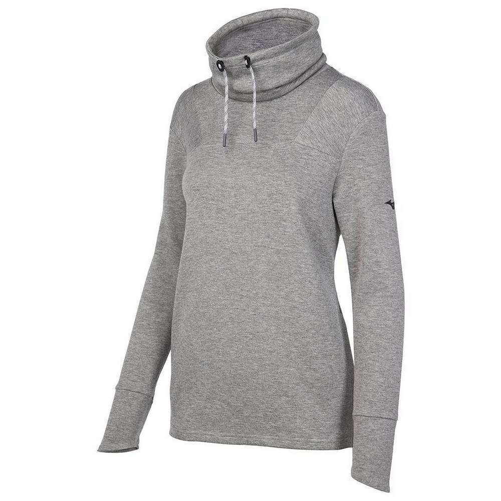 Mizuno Women's April Ross Funnel Neck Pullover Grey (440684-XBL)